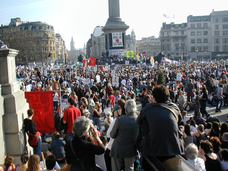 Start of the Rally In Trafalgar Square