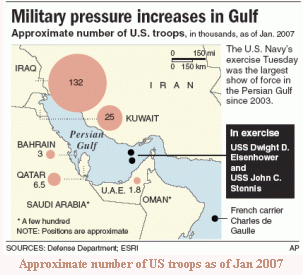 approximate number of US troops as of Jan 2007