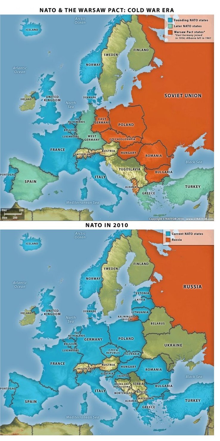 NATO Map then and now