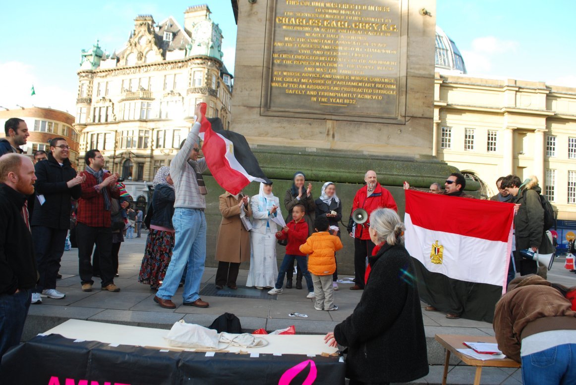Rally at the Monument Newcastle